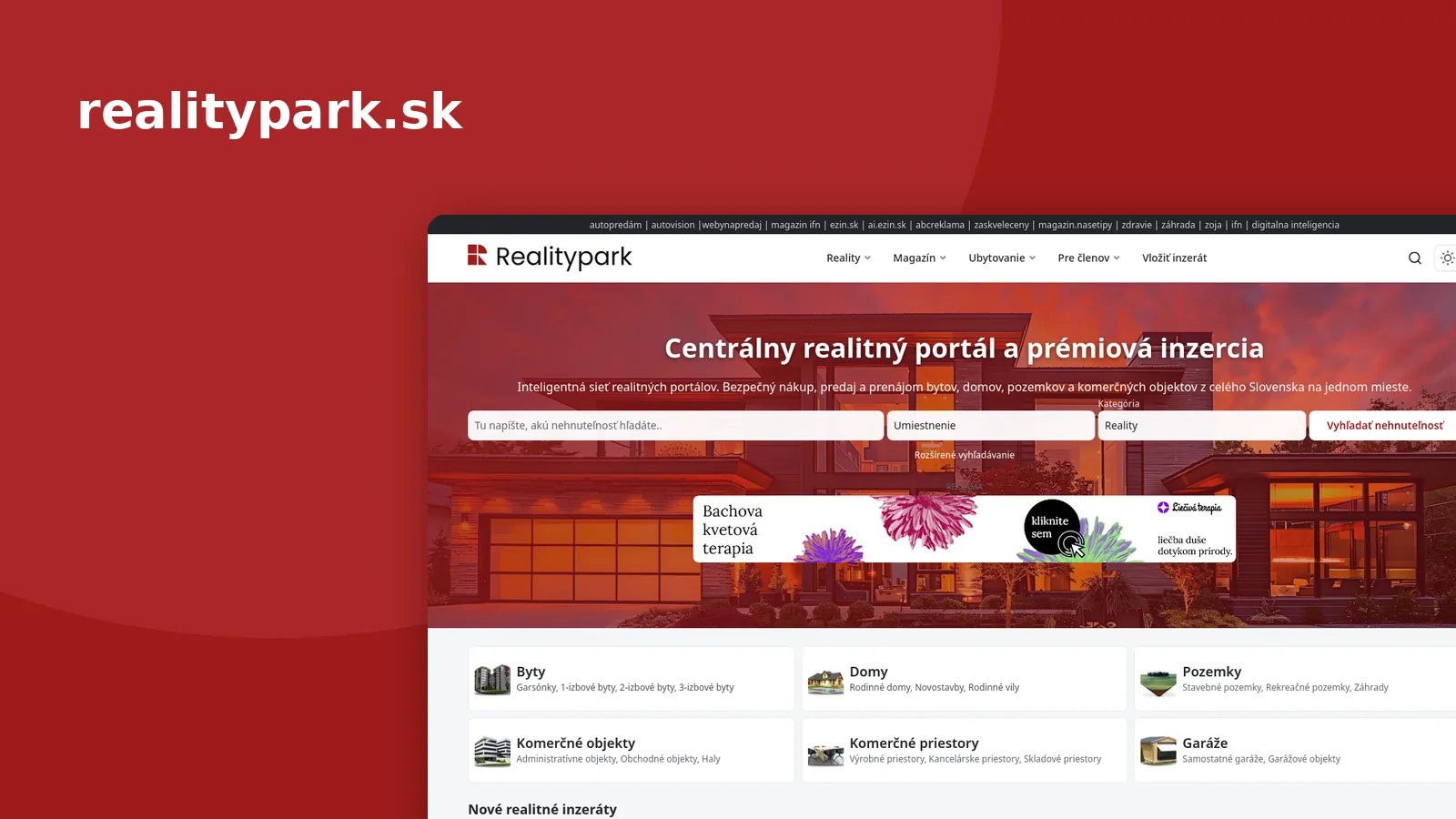 Realitný portál realitypark.sk